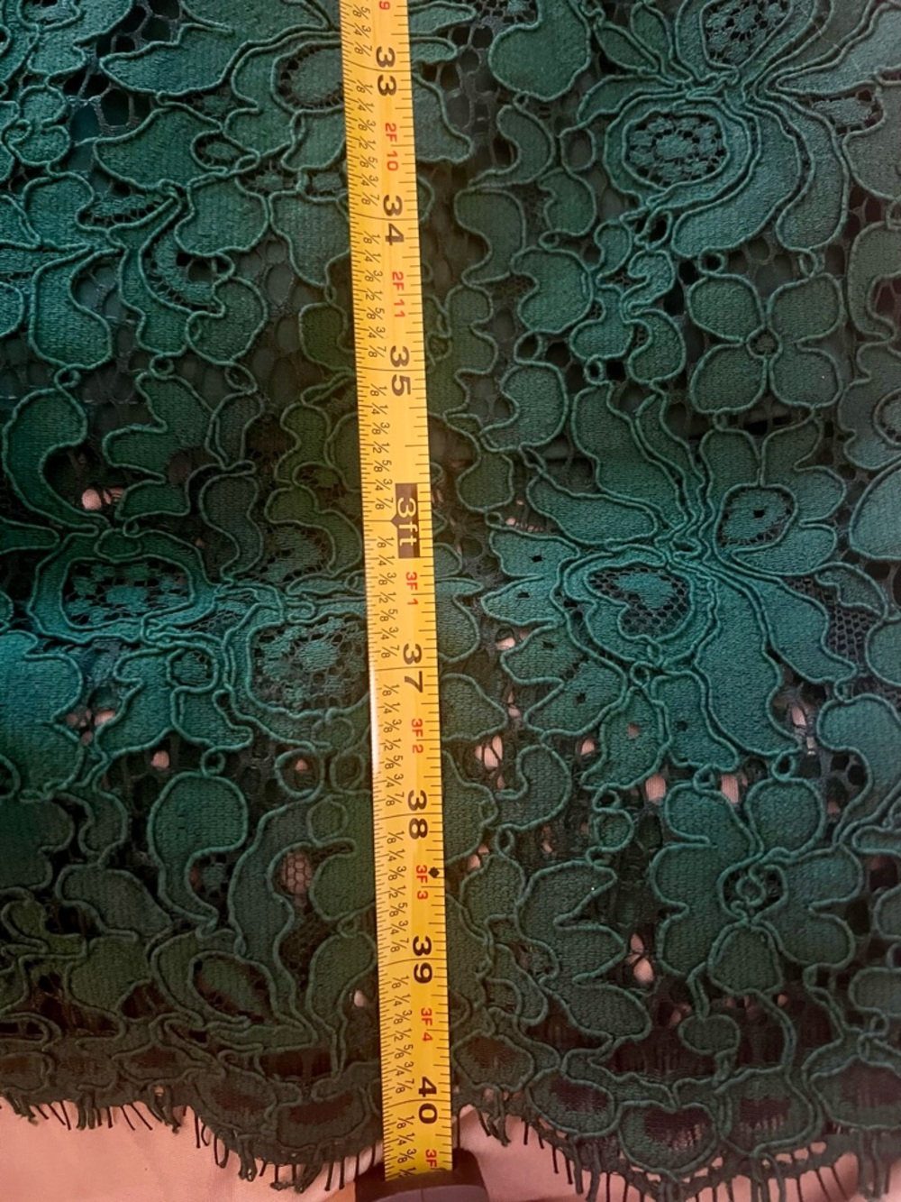 Bardot Lace Cocktail Party Dress Green Size L US 10 - Picture 6 of 8